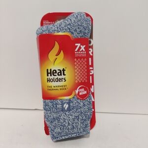 Heat Holders 1 Pack Original Thermal Crew Sock Women's 5-9 Denim/Cream NWT